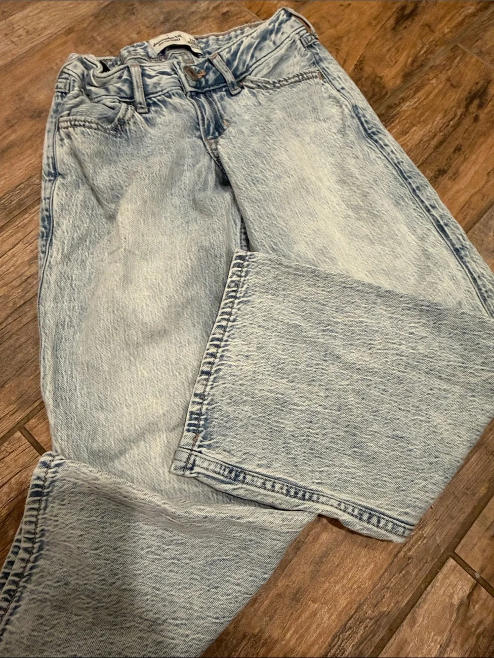 abercrombie kids Light Blue Wide Leg Jeans